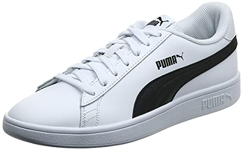 PUMA Smash v2 L, Zapatillas Bajas, para Unisex adulto, Blanco (Puma White-Puma Black), 43 EU