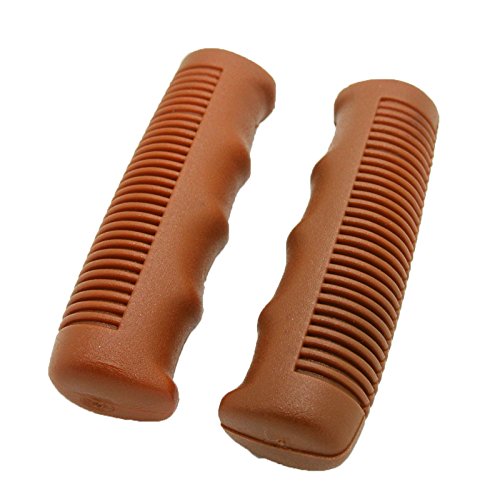 Puños Clasicos Goma PVC Elasticos Color Marron para Bicicleta Ergonomicos 3229