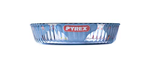 Pyrex Bake & Enjoy Plato de flan cocido de vidrio de alta resistencia 26 cm.