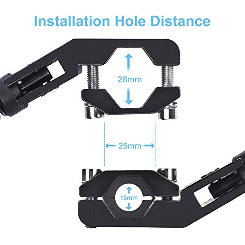 QHYK Pata de Cabra para Bicicleta, Soporte de aleación Ajustable con Llave Hexagonal pie de Goma Antideslizante, para Bicicleta de montaña, Bicicleta de Carretera y Bicicleta Plegable 16"-28"