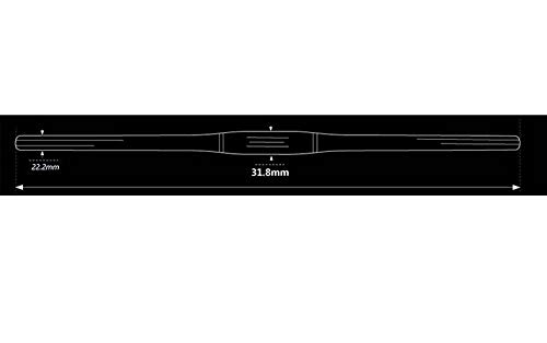 QIKU Fibra de Carbono Manillar de Bicicleta de Bicicleta de MTB 31,8 * 660mm/720 mm UD Negro(Manillar Recto) (720mm)