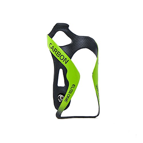 QIKU Portabidones de Carbono para Bicicleta 3k (Verde Mate)