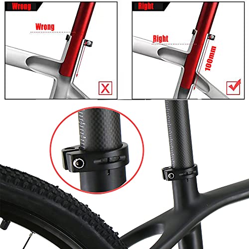 QIKU Tija de sillín Carbon para Bicicleta 、Negro 3K/UD Mate Diámetro 27.2 * 31.6 (31.6 * 350mm, 3KMatt)