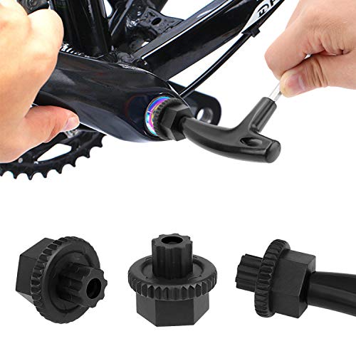 QKURT Herramienta de extracción de manivela, Extractor de manivela para Bicicleta Herramienta de manivela de Ajuste Hexagonal con Mango en T Herramienta de manivela Compatible para Shimano