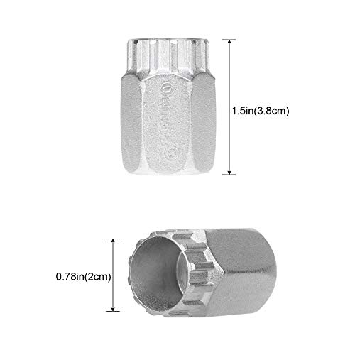 QKURT Kit de Herramientas de látigo de Cadena de Bicicleta, Kit de Herramientas de eliminación de Cassette de Bicicleta con Bloqueo de Casete para 7,8,9,10,11,12 Cadenas de Velocidad