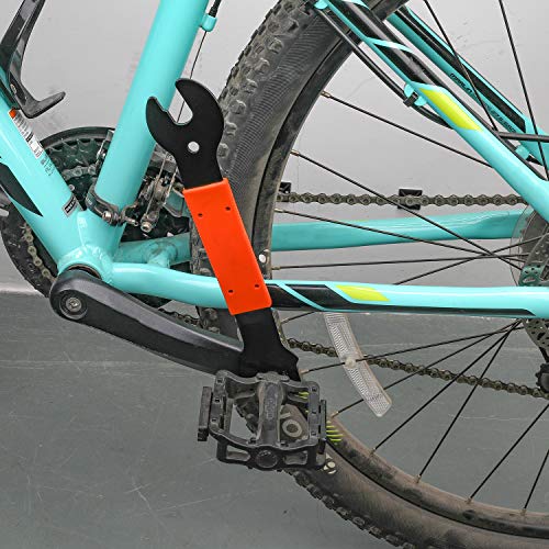 QKURT Llave de Pedal de Bicicleta, Llave de Bicicleta de Doble Cara 15, 16, 17 mm Herramienta de extracción de reparación para Ciclismo Bicicleta de montaña MTB BMX