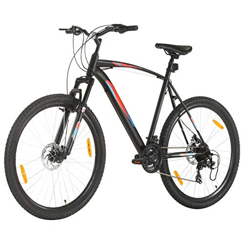 Qnotici Bicicleta de montaña 29 Pulgadas Ruedas Tren de transmisión de 21 velocidades, Altura del Cuadro 53 cm, Negro