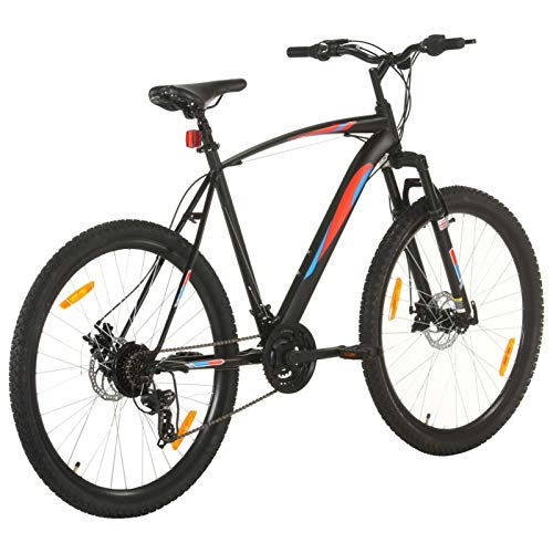 Qnotici Bicicleta de montaña 29 Pulgadas Ruedas Tren de transmisión de 21 velocidades, Altura del Cuadro 53 cm, Negro