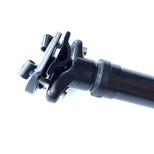 QSMGRBGZ Tija de sillín,Tubo de sillín de amortiguación Control Cables de Bicicleta,para MTB/Carretera,cuentagotas Poste sillín de Bicicleta Negro,Altura Ajustable (30,9mm/31,6mm),31.6mm,Length 395mm