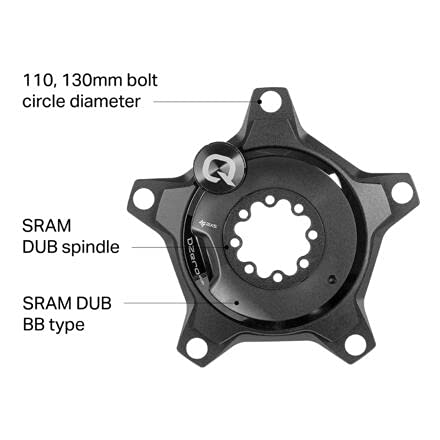 Quarq Spider/Powermetro 8 Pernos 11 Compartimento 130 mm para manivela Dzero Dub Black 2020