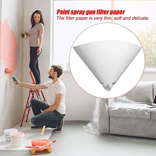 Queta Juego de embudos de pintura de silicona, embudo plegable con filtro de cono de malla de nylon de papel desechable, 1 + 100 piezas