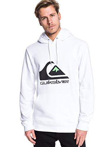 Quiksilver Omni Logo - Sudadera con Capucha para Hombre Sudadera con Capucha, Hombre, White, XL