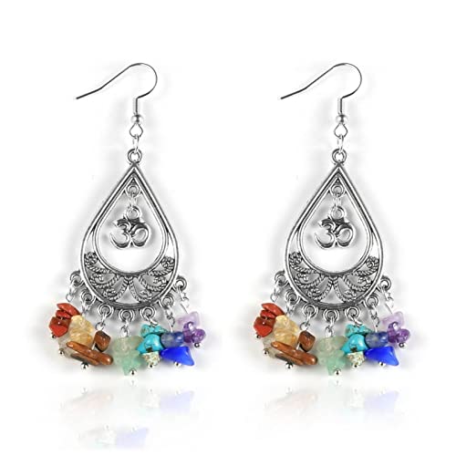 QWSAZX Pendientes de Grava, Pendientes Colgantes de Metal, Colgantes, Colgantes, Mujeres (Metal Color : 3-6mm Chip Gravel)