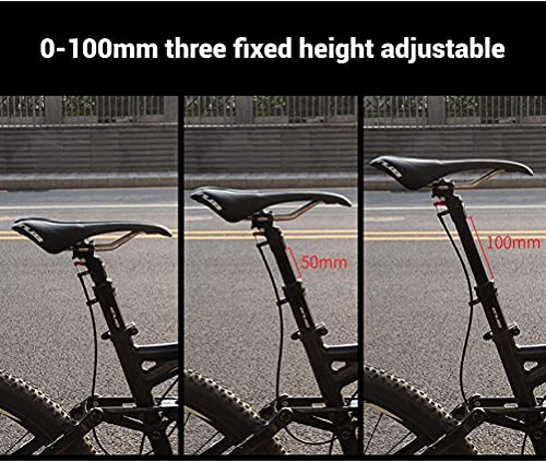 QYHSS Tija de sillín MTB, tija de sillín de bicicleta, tubo de asiento de elevación de control de línea de bicicleta de montaña de 27,2 mm 31,6 mm, para bicicleta plegable BMX