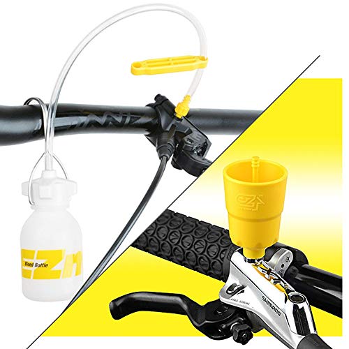 QYWSJ Kit de Purga de Frenos, Aceite de Freno de Disco Hidráulico para Bicicletas Mineral para Gama Completa Shimano, Magura, Tektro, Sram Etc, MTB Bike Brake Repair Tools (Amarillo)