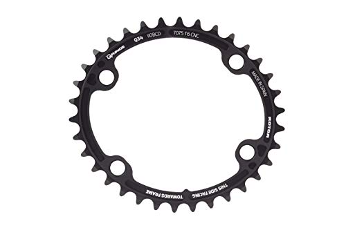 R ROTOR BIKE COMPONENTS Kettenblatt Oval BCD110x4 55 außen für ALDHU, VEGAST und Alle 4-Loch Shimano Kurbeln Rotor Sencillo Plato, Unisex Adulto, Negro