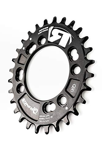 R ROTOR BIKE COMPONENTS Q Rings Oval Chainring BCD76x4 Q30T Black