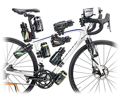 RaceOne - Portaobjetos y adaptadores para Bicicleta, Unisex, para Adulto, Negro, L