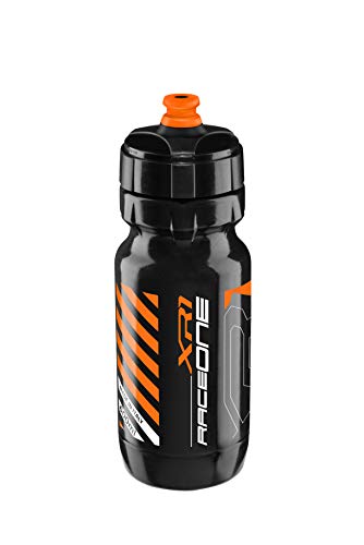 Raceone.it - Kit Fluo Race - 2 PCS - Bidón de Ciclismo + Portabidon para Bicicleta. Bottle XR1 + Bottle Cage X3 /600 CC. Color: Naranja Fluo - 100% Made IN Italy