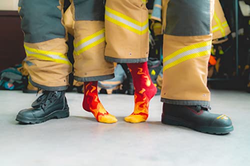 Rainbow Socks -Calcetines de bombero en el camión para él y para ella- 2 pares - Talla 47-50