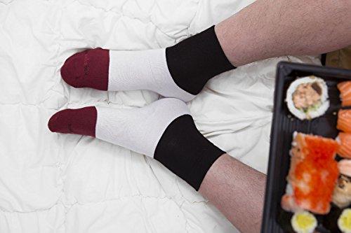 Rainbow Socks - Mujer Hombre Calcetines Sushi Pampanito Maki de Atún - 2 Pares - Tamaño 41-46