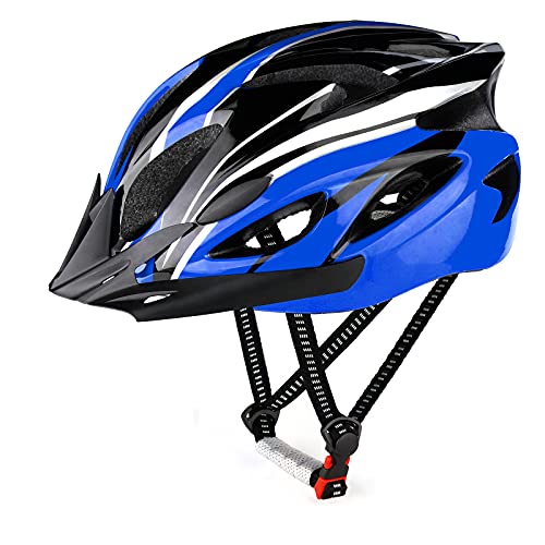 RaMokey Casco de Bicicleta para Adultos,Casco de Bicicleta de montaña con Visera extraíble y Acolchado,Casco Ajustable 58-61cm