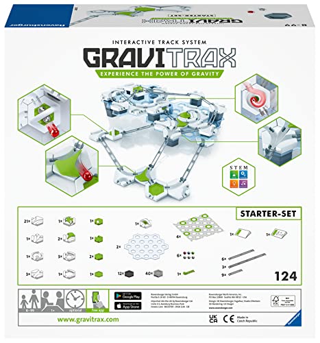 Ravensburger - Gravitrax Kit de Inicio, Juego STEM innovador y educativo, Edad recomendada 8+, Construye tu propia pista de canicas