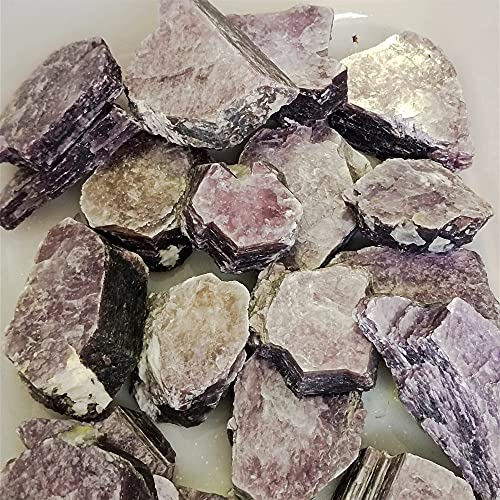 REAPP Piedras Decorativas Lepidolito Natural Cristal de Cristal áspero Ziyun Madre Rock Stones Luminoso Espécimen Púrpura Mica Decorati 1pc (Color : Púrpura, Size : 1pc)