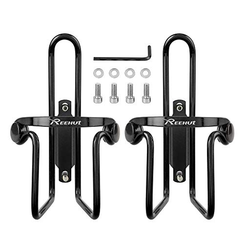 REEHUT Portabidón Bicicleta Botellero Bicicleta Portabotellas de Bici Universal Aleación de Aluminio para MTB, Bicicleta de Carretera 2 Pack