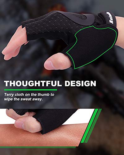 Reinalin Guantes de Ciclismo MTB Guantes de Bicicleta de Carretera de Medio Dedo, Guantes Deportivos para Gimnasio Moto Entrenamiento, Guantes Transpirables Verano para Hombre /Mujer