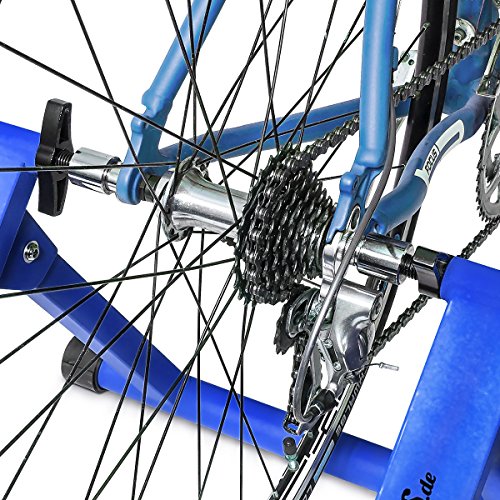 Relaxdays, convierte bicicleta común a estática, Mide: 54 x 46 x 20 cm, Azul, Unisex-Adult, 1 Ud