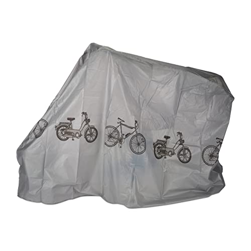 Relaxdays Funda para bicicleta, Funda protectora, Protección solar, Cubierta, Polietileno, 200 x 115 cm, Gris