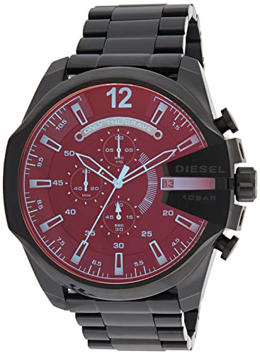 Reloj cronógrafo Mega Chief Diesel para hombre, tamaño de la caja 59 mm, reloj de acero inoxidable