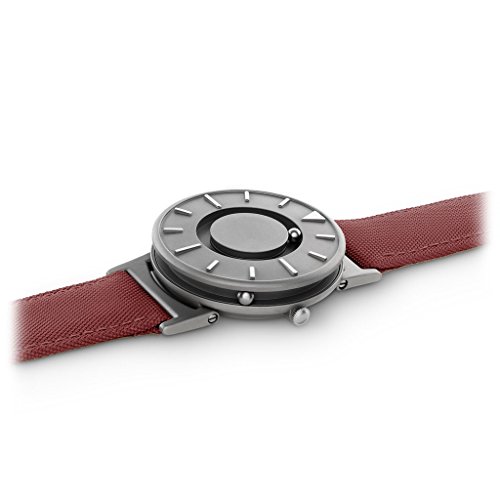 Reloj de Cuarzo Eone Bradley Canvas Crimson, 40 mm, Gris, Piel, BR-C-Red