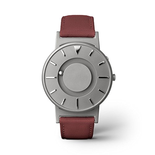 Reloj de Cuarzo Eone Bradley Canvas Crimson, 40 mm, Gris, Piel, BR-C-Red