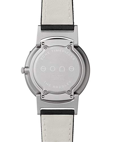 Reloj de Cuarzo Eone Bradley Canvas Noir, 40 mm, Plata, Piel, BR-C-Black