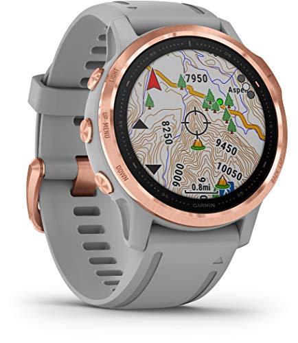 Reloj Garmin Fenix 6S Sapphire Oro Rosa con Correa de Silicona Gris 010-02159-21