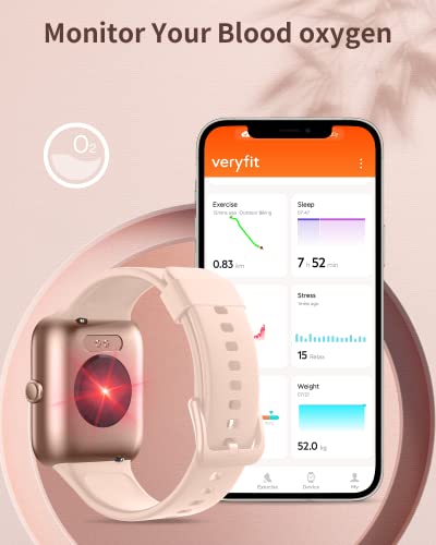 Reloj Inteligente Mujer Hombre, 1.69" Smartwatch con Esfera Personalizada 5ATM Pulsera Actividad Inteligente con Oxímetro Pulsómetro Sueño Monitor de Podómetro Calorías Mujer Reloj para Android iPhone