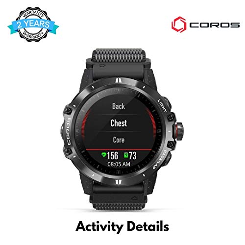 Reloj Multiaventura COROS VERTIX GPS, esfera de titanio y cristal de zafiro, navegación, monitoreo oxígeno en sangre 24/7, entrenador, botón digital y batería ultra duradera incluso en climas extremos