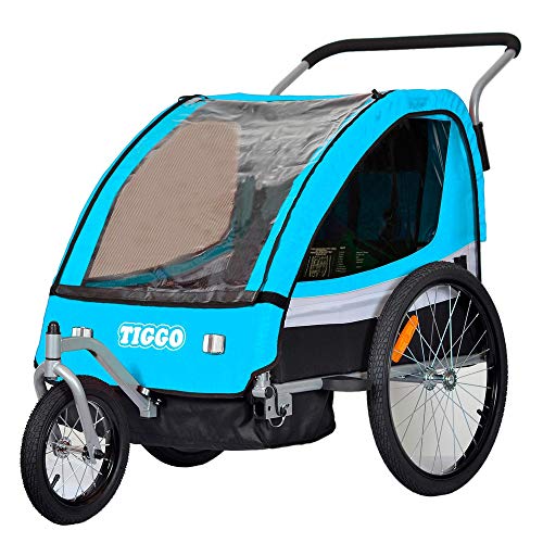 Remolque de bici para niños con kit de footing BT504-D03 azul