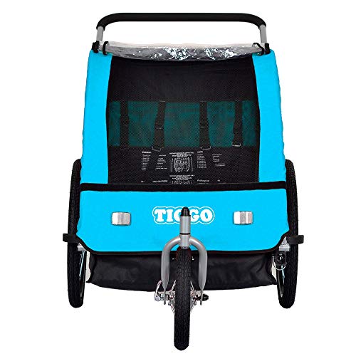 Remolque de bici para niños con kit de footing BT504-D03 azul