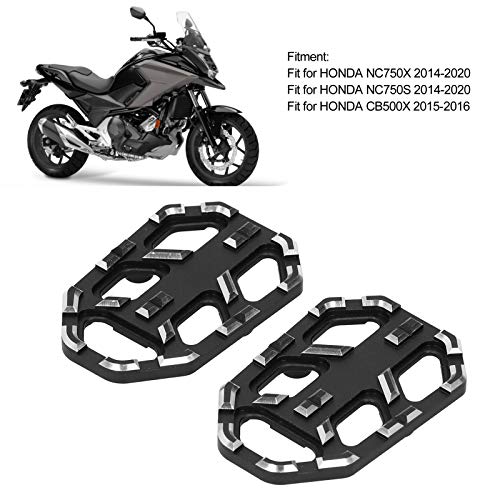 Reposapiés, Pedales delanteros Pedales delanteros de motocicleta Pedales de pedales ensanchados para CB500X 2015-2016 para NC750X / NC750S 2014-2020