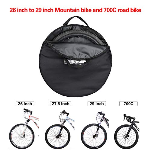 Rhinowalk Bolsa Porta-Rueda, Bolso de Rueda de Bicicleta 26-29 Pulgadas MTB Impermeable Funda para Ruedas Bolsa de Transporte de Rueda de Bici (Negro)