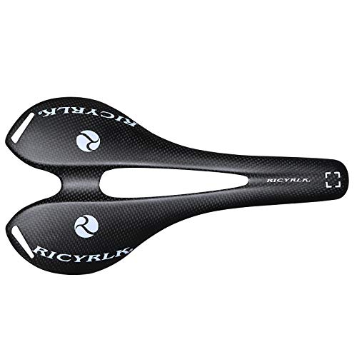 RICYRLK para Mujeres y Hombres Super Ligero de Fibra de Carbono Ciclismo Sillines,Bicicleta de Carretera/Bicicleta de montaña Carbono Sillines 275 * 143mm