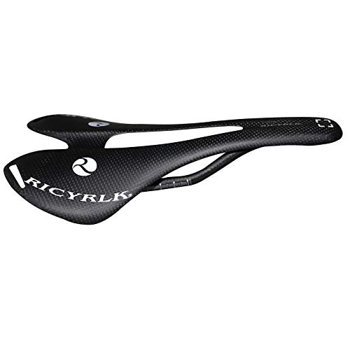 RICYRLK para Mujeres y Hombres Super Ligero de Fibra de Carbono Ciclismo Sillines,Bicicleta de Carretera/Bicicleta de montaña Carbono Sillines 275 * 143mm