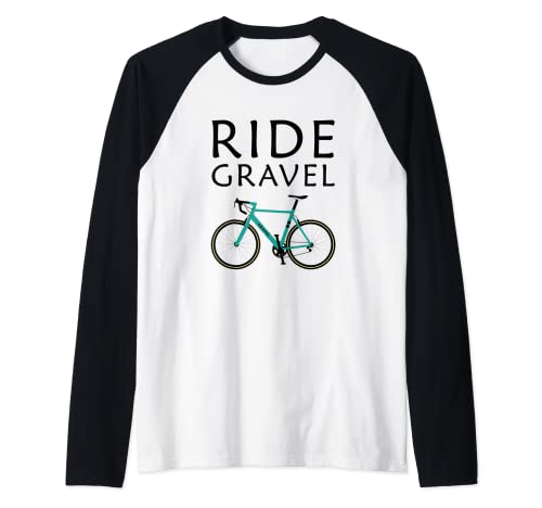 Ride Gravel Bike Bicicleta de Ciclocross and Bikepacking Camiseta Manga Raglan