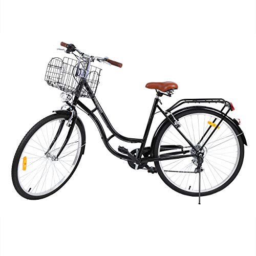 Ridgeyard 28" 7 velocidades de la luz de la bici señoras de la ciudad de bicicletas deportes al aire libre urbano de la ciudad de bicicletas Shopper bicicletas de ciudad Hombre de la bici