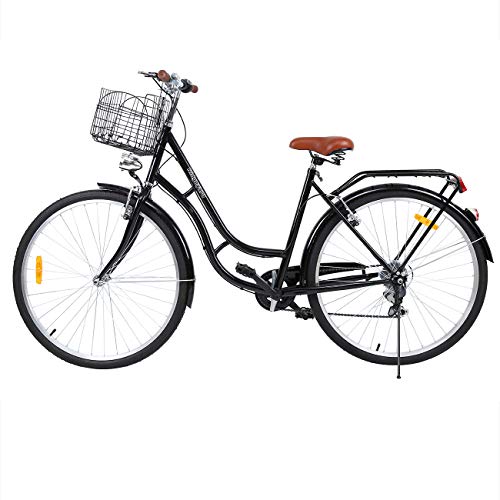 Ridgeyard 28" 7 velocidades de la luz de la bici señoras de la ciudad de bicicletas deportes al aire libre urbano de la ciudad de bicicletas Shopper bicicletas de ciudad Hombre de la bici