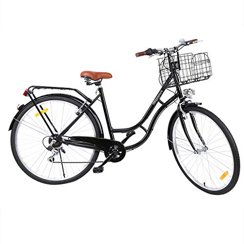 Ridgeyard 28" 7 velocidades de la luz de la bici señoras de la ciudad de bicicletas deportes al aire libre urbano de la ciudad de bicicletas Shopper bicicletas de ciudad Hombre de la bici