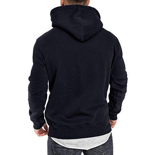 riou ¡Oferta Sudaderas con Capucha para Hombre Cosy Chaqueta Deportiva Sudadera con Cremallera Completa Ecosmart Hoodie Casual Jerséis Top Blouse ¡Caliente! (Navy, M)